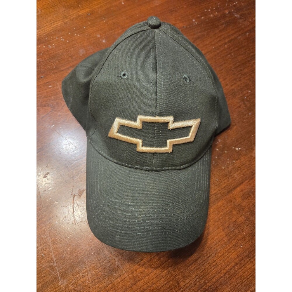 Chevrolet Bowtie Hat Dark Green  Strap Back Ballcap Racing Casual
